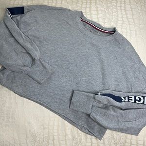 Gray Tommy Hilfiger Cropped Fleece Top